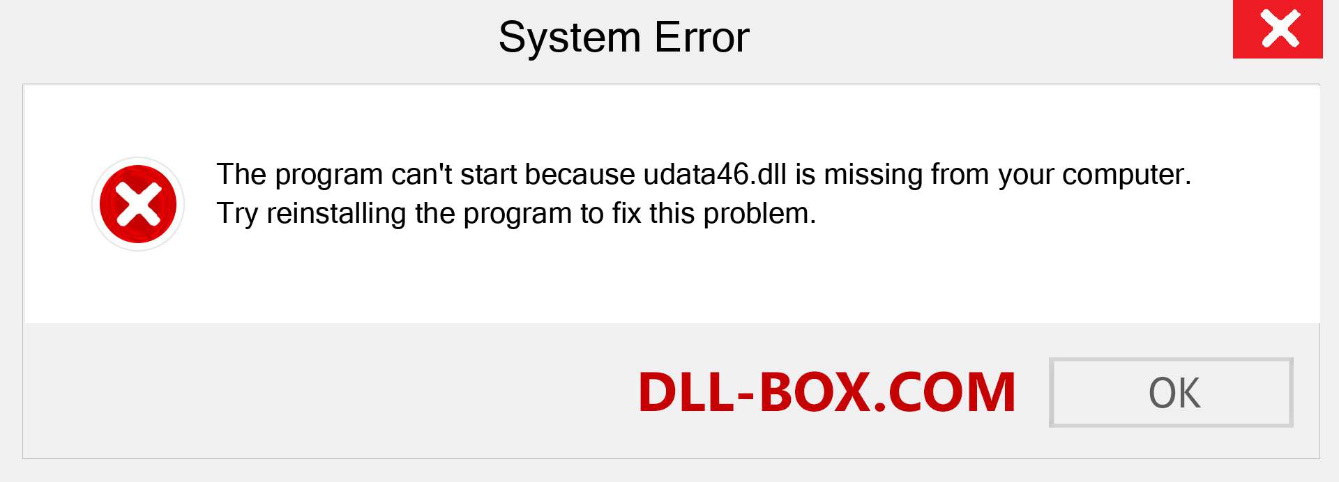  udata46.dll file is missing?. Download for Windows 7, 8, 10 - Fix  udata46 dll Missing Error on Windows, photos, images
